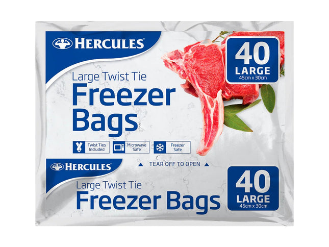Hercules Tear-Off Freezer Bags Large 40pk x3-2018816604137197569