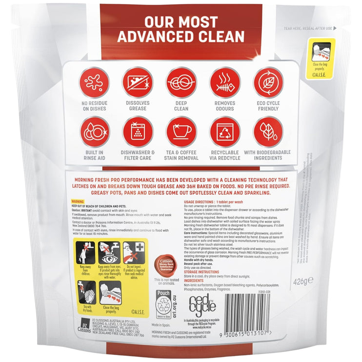 Morning Fresh Pro Performance x 88 Lemon Dishwasher Tablets-2029334116876554241