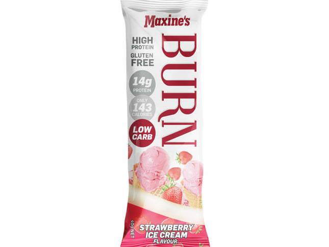 Maxines Burn Strawberry Ice Cream Bar 12x40g-2017004945529769985