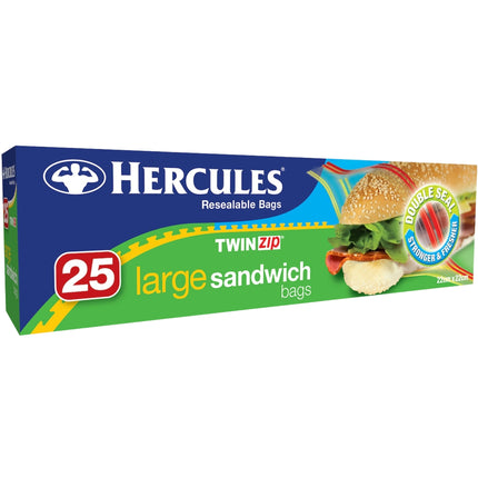Hercules Large Sandwich Bags 25pk x4-2017004942526648321