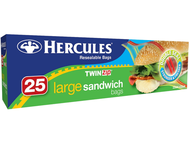 Hercules Large Sandwich Bags 25pk x4-2017004942526648321