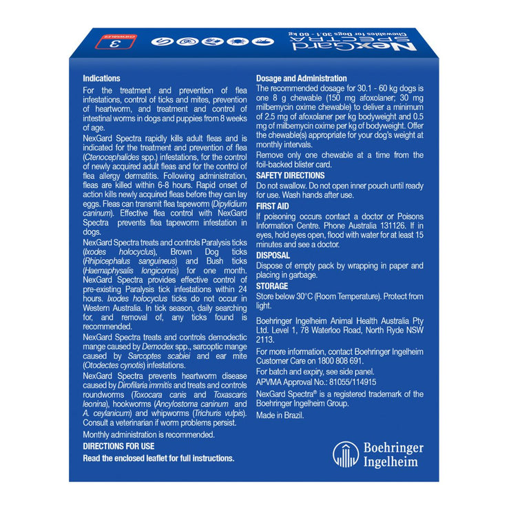 NexGard Spectra Dogs 30.1-60kg 3pk-2018816630674558977