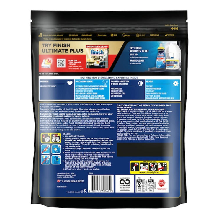 Finish Ultimate Plus x 165 Lemon Dishwasher Tablets-2029334114318028801