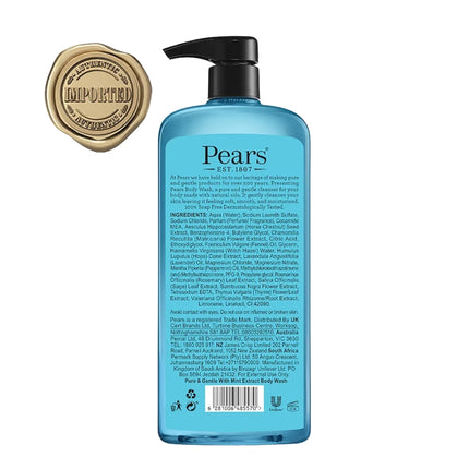 Pears Body Wash for Glowing Skin with Mint Extract 500mL-2029334127236485121