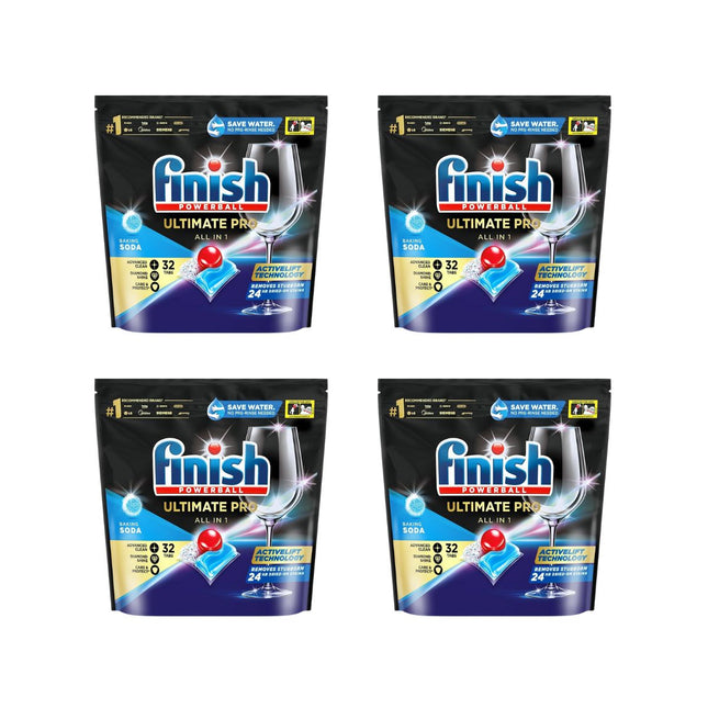 Finish Ultimate Pro 128 Baking Soda Dishwasher Tablets-1960920163440267264
