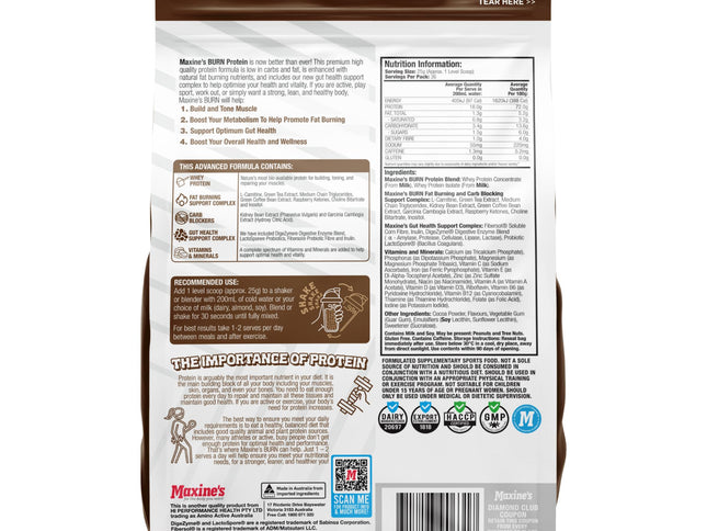 Maxines Burn Protein Choc Fudge Brownie 900g x2-2017004947282989057