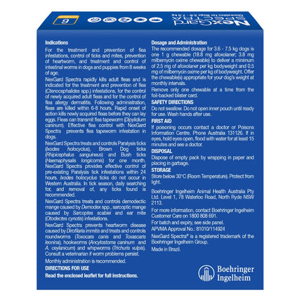 NexGard Spectra Dogs 3.6-7.5kg 6pk-2018816668981137409