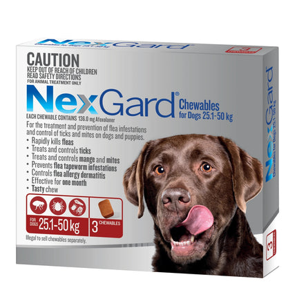 Nexgard XLarge Dogs 25.1 - 50kg Red 3pk-2017004949854097409