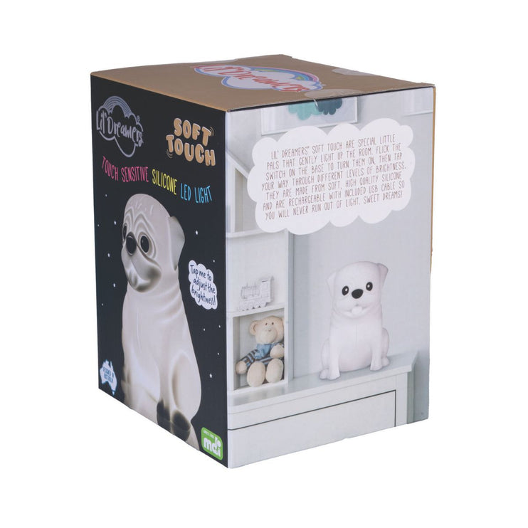 Lil' Dreamers Pug Soft Touch LED Light-2029387216886829058