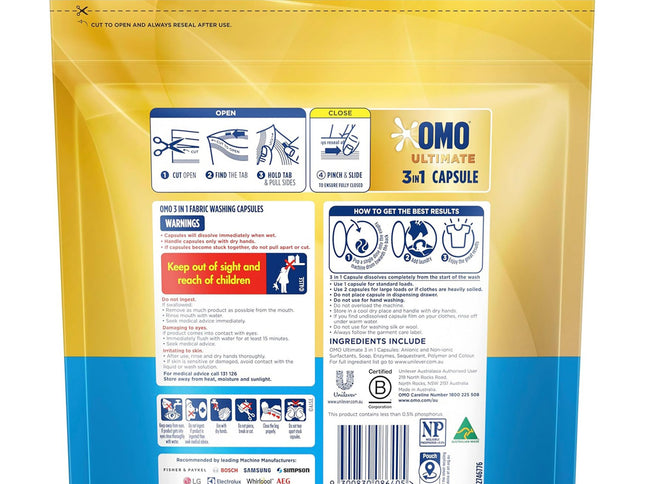 Omo Ultimate 3in1 Sensitive 112 Laundry Capsules-1975420524112777217