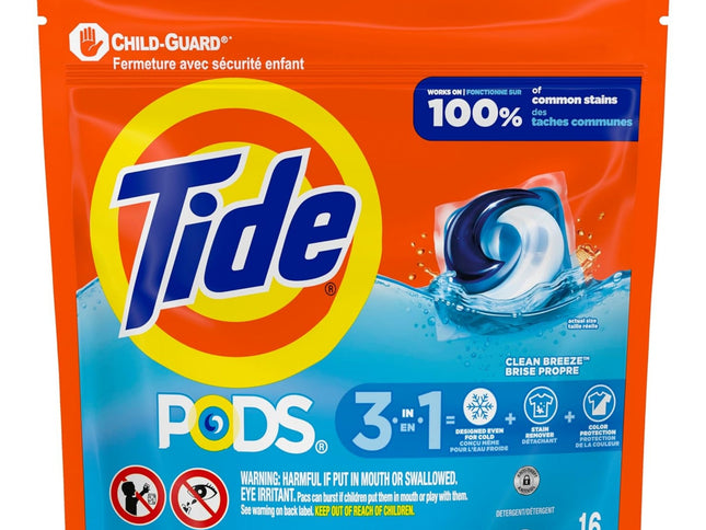 Tide 3 in 1 Clean Breeze x 64 Laundry Pods-2029334136006774786