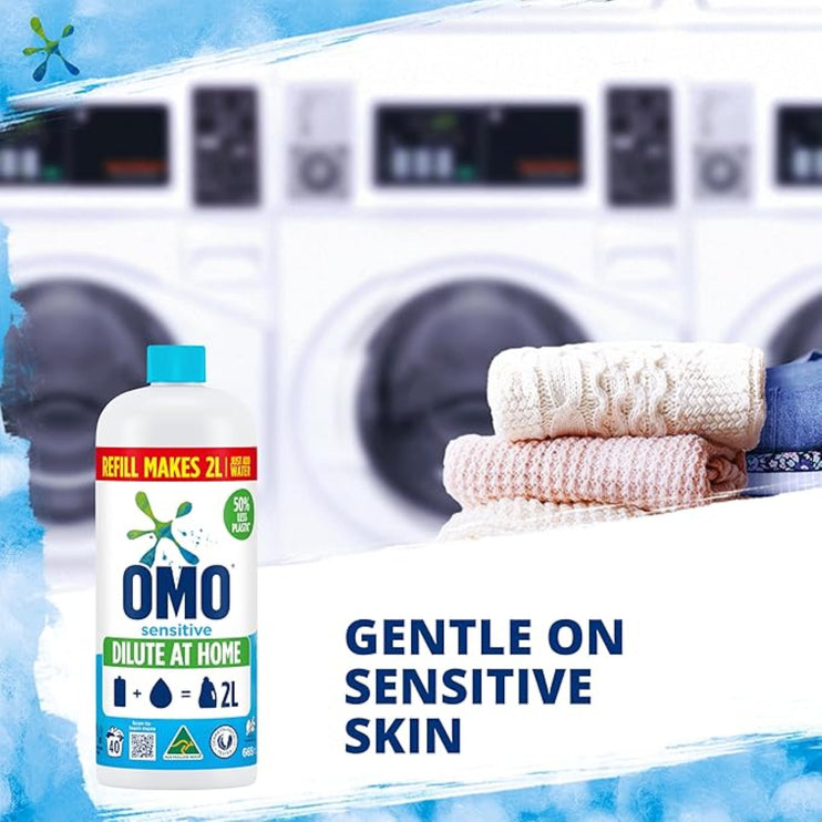 OMO Sensitive Laundry Liquid 665mL x2-2029334125458100226