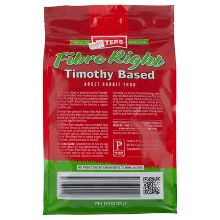 Peters Fibre Right Adult Rabbit 1Kg x3-2029334130403184642