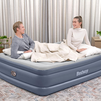 Bestway 203 x 152 x 51cm Tritech Air Mattress Queen Built-in AC Pump-2029387222465253379