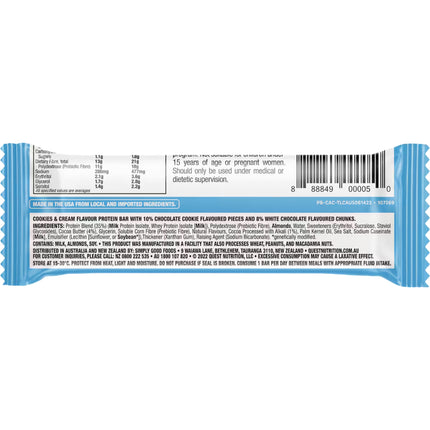 Quest Cookies & Cream Protein Bars 12x60g x3-2029334132831686659