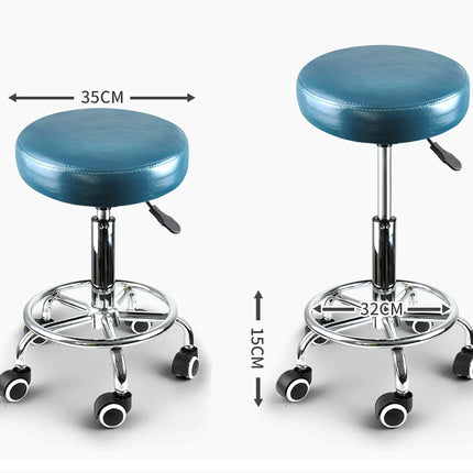 Levede Bar Stools Salon Stool Swivel Teal-2006733037185929218