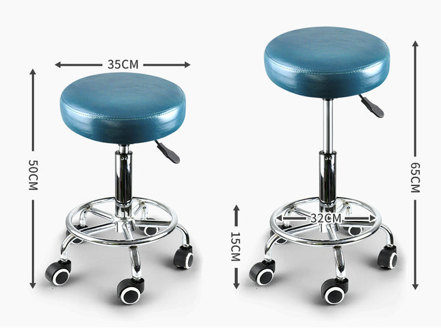 Levede Bar Stools Salon Stool Swivel Teal-2006733037185929218