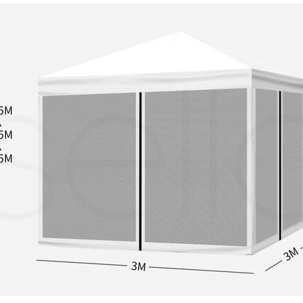 Mountview Gazebo 3x3 Marquee Pop Up White-1973193756647755778
