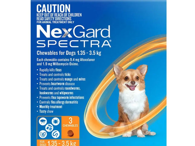 NexGard Spectra Dogs 1.35-3.5kg 3pk-2018816694822244353