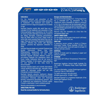 NexGard Spectra Dogs 1.35-3.5kg 3pk-2018816694822244354
