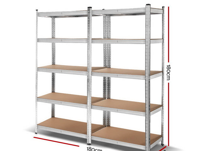 Giantz 2x1.8M Garage Shelving Warehouse Rack Pallet Racking Storage Shelf Silver