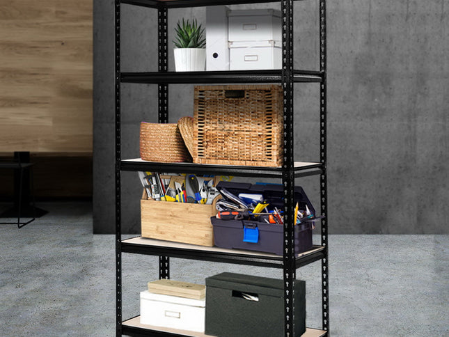 Giantz 1.5M Garage Shelving Warehouse Rack Pallet Racking Storage Shelve Black