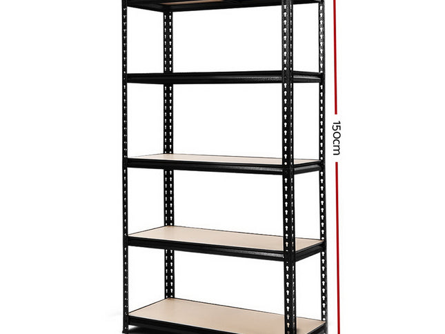 Giantz 1.5M Garage Shelving Warehouse Rack Pallet Racking Storage Shelve Black