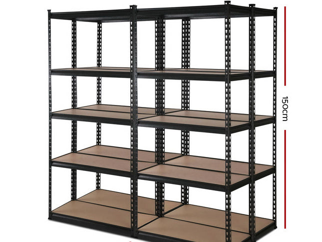 Giantz 4x1.5M Garage Shelving Warehouse Rack Pallet Racking Storage Shelve Black