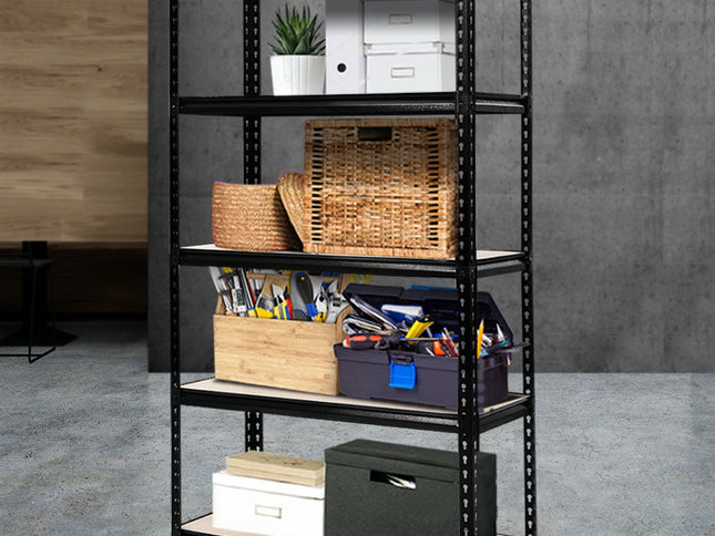 Giantz 1.8M Garage Shelving Warehouse Rack Pallet Racking Storage Shelve Black