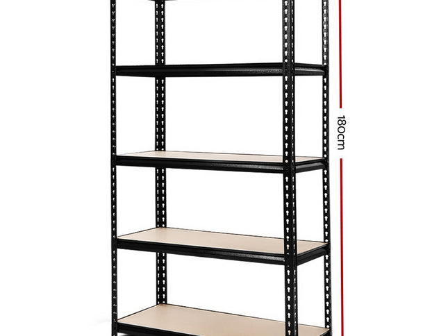 Giantz 1.8M Garage Shelving Warehouse Rack Pallet Racking Storage Shelve Black