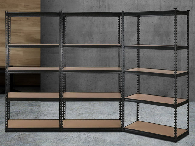Giantz 3x1.8M Garage Shelving Warehouse Rack Pallet Racking Storage Shelve Black