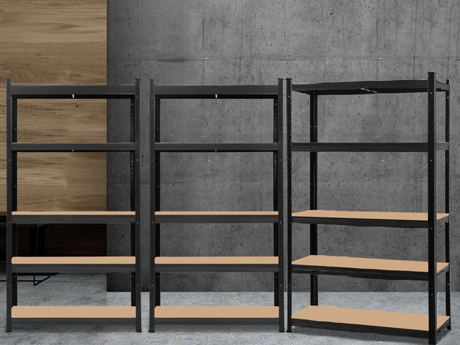 Giantz 3x1.8M Garage Shelving Warehouse Rack Pallet Racking Storage Shelf Black