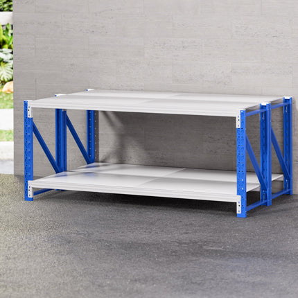 Giantz 2x 0.9M Garage Shelving Workbench Warehouse Rack