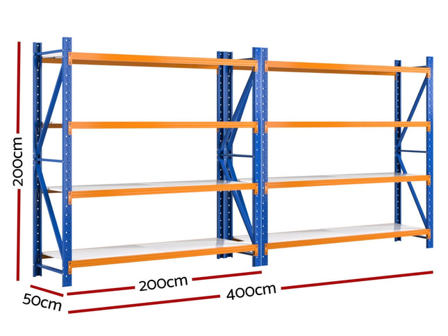 Giantz 4Mx2M Garage Shelving Warehouse Rack