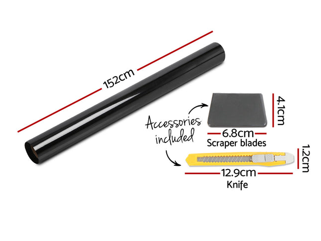 Giantz Window Tint Film Black Commercial Car Auto House Glass 152cm x 30m VLT 35%