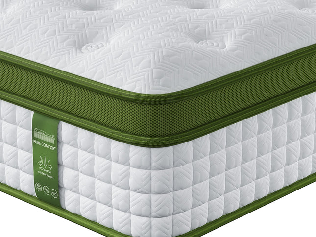 BedStory Double 30cm Hybrid Mattress Cooling Gel Memory Foam 5 Zone Pocket Spring Bed Temperature Regulating