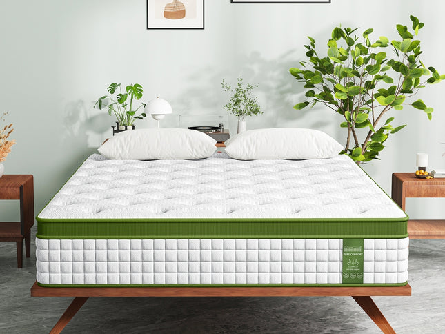 BedStory Queen 30cm Hybrid Mattress Cooling Gel Memory Foam 5 Zone Pocket Spring Bed Temperature Regulating
