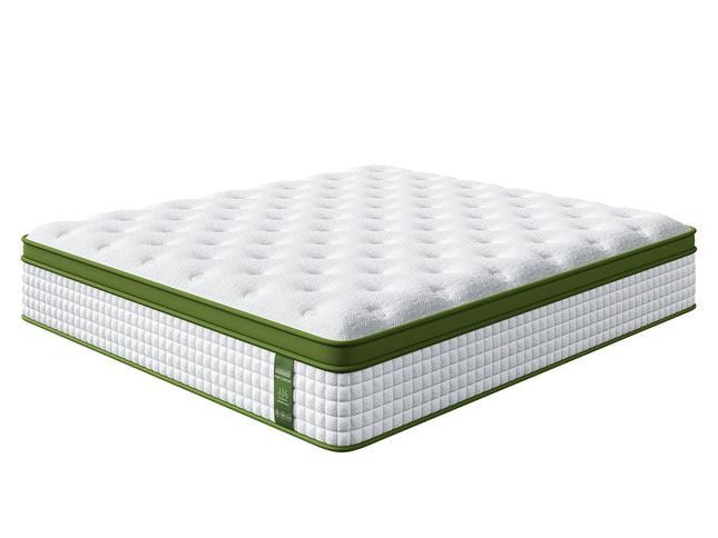BedStory 34cm King Latex Hybrid Mattress Medium Firm - 5 Zone Pocket Spring Bed for Pressure Relief Motion Isolation