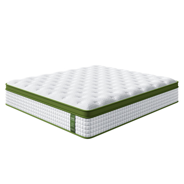 BedStory 34cm King Latex Hybrid Mattress Medium Firm - 5 Zone Pocket Spring Bed for Pressure Relief Motion Isolation