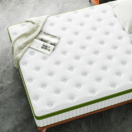BedStory 34cm King Latex Hybrid Mattress Medium Firm - 5 Zone Pocket Spring Bed for Pressure Relief Motion Isolation
