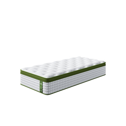 BedStory 34cm Single Latex Hybrid Mattress Medium Firm - 5 Zone Pocket Spring Bed for Pressure Relief Motion Isolation