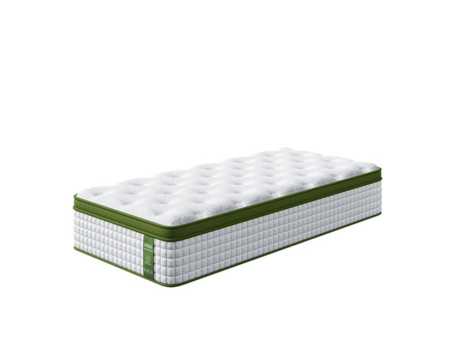 BedStory 34cm Single Latex Hybrid Mattress Medium Firm - 5 Zone Pocket Spring Bed for Pressure Relief Motion Isolation