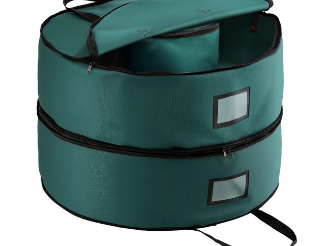 Jingle Jollys Christmas Garland Wreath Storage Bag 2-Tier Ornaments Holder 60cm