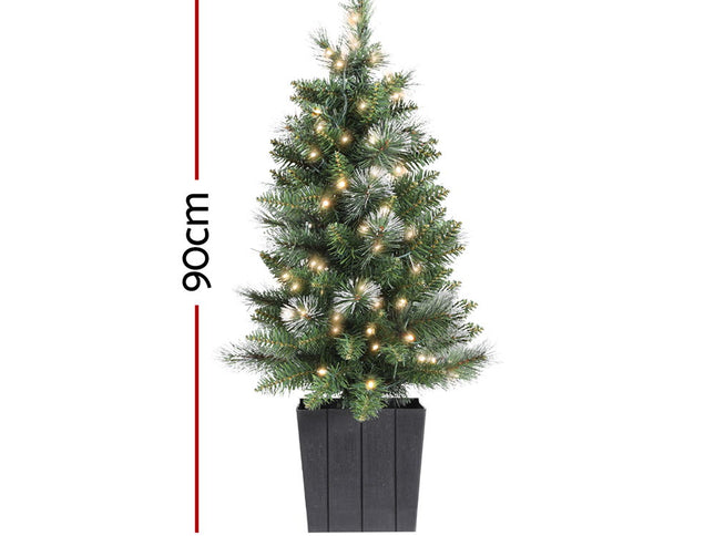 Jingle Jollys Christmas Tree 90cm Potted Xmas Tree Party Decorations
