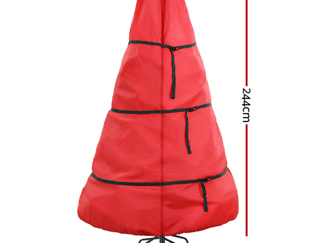 Jingle Jollys Christmas Tree Storage Bag Fits Up to 8ft Tree Xmas Bag Zipper Red