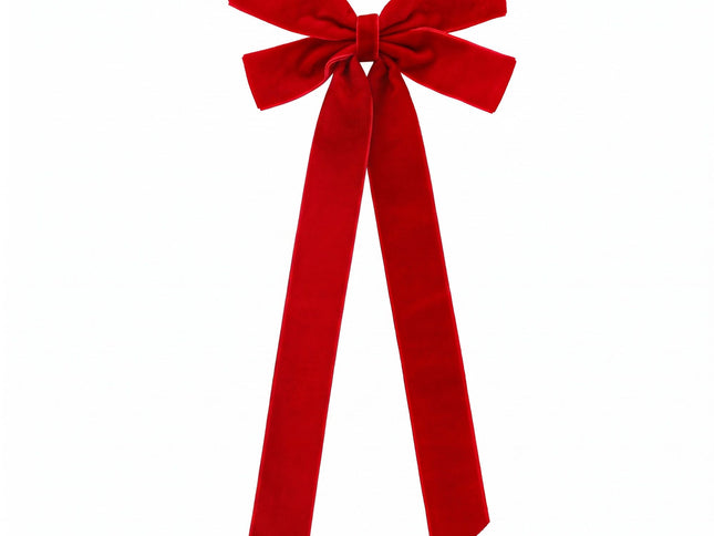 Jingle Jollys 12Pcs Red Velvet Christmas Bows Tree Decorations Xmas Decor