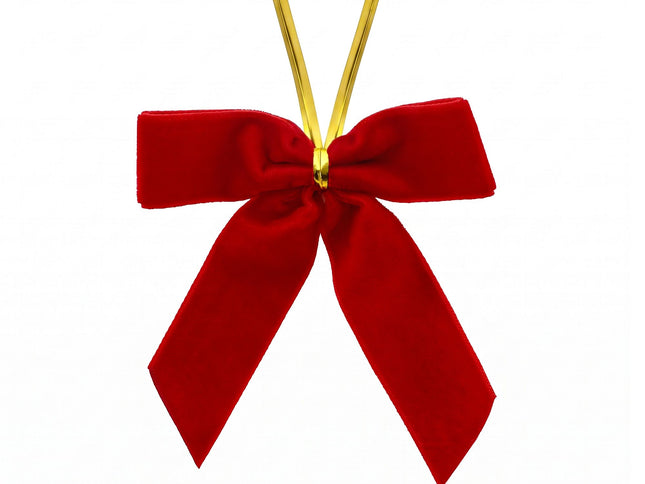 Jingle Jollys 24Pcs Red Velvet Christmas Bows Tree Decorations Xmas Decor