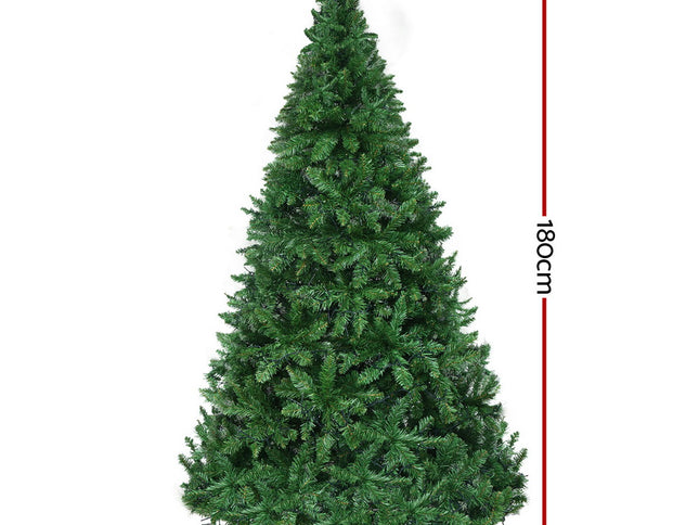 Jingle Jollys Christmas Tree 1.8m LED Xmas Tree Decorations 874 Tips
