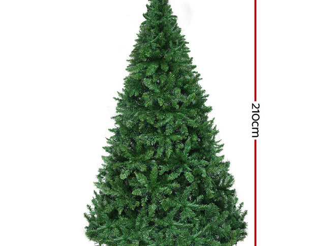 Jingle Jollys Christmas Tree 2.1m Xmas Tree Decorations 1134 LEDs