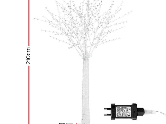 2.1M Christmas Tree 780 LED Lights Cherry Blossom Trees Jingle Jollys